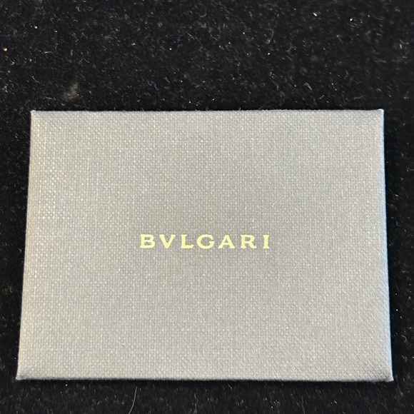 BVLGARI Black Leather Wallet with Silver Logo - Picture 8 of 11